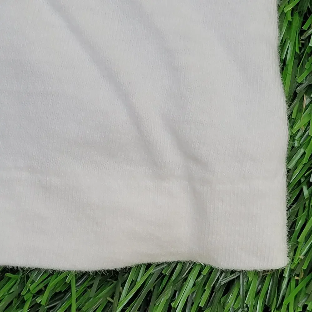 Vintage 80s Signal Cropped Hoodie Shirt S/M 19x24 White USA